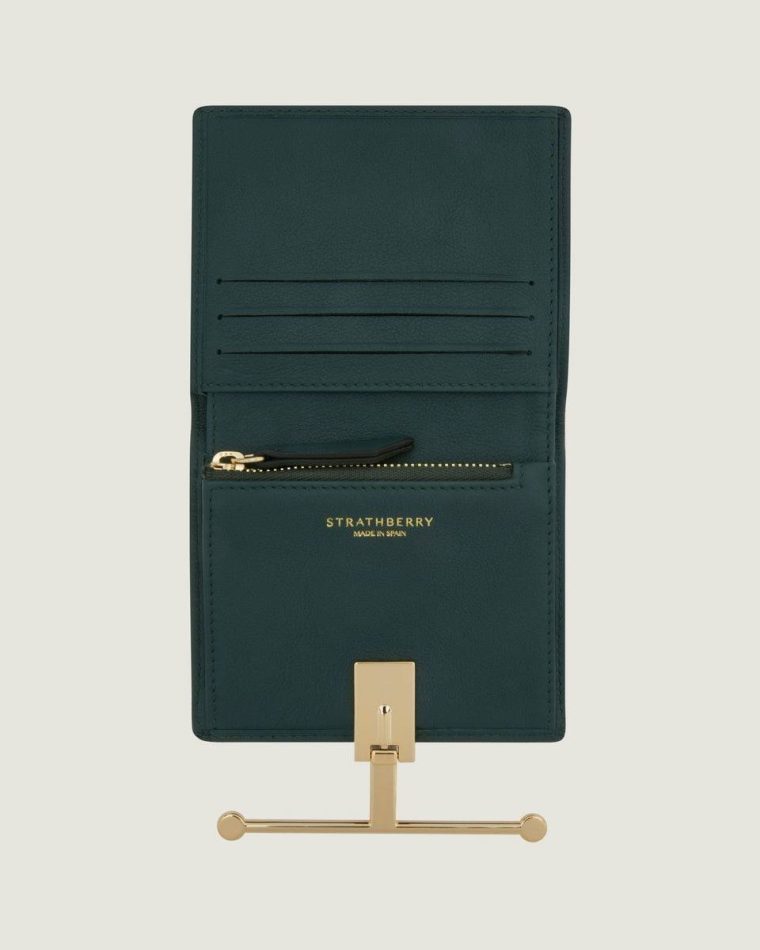 Bottle Green Wallets Strathberry Women Melville Street Wallet