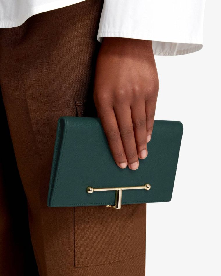 Bottle Green Women Wallets Large Melville Street Wallet Strathberry