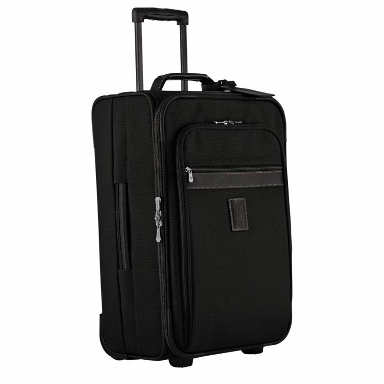 Boxford M Carry-On Black - Recycled Canvas Women Longchamp Suitcases Black - Image 2