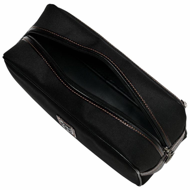 Boxford Toiletry Case Black - Recycled Canvas Black Longchamp Toiletry Bags Women - Image 2