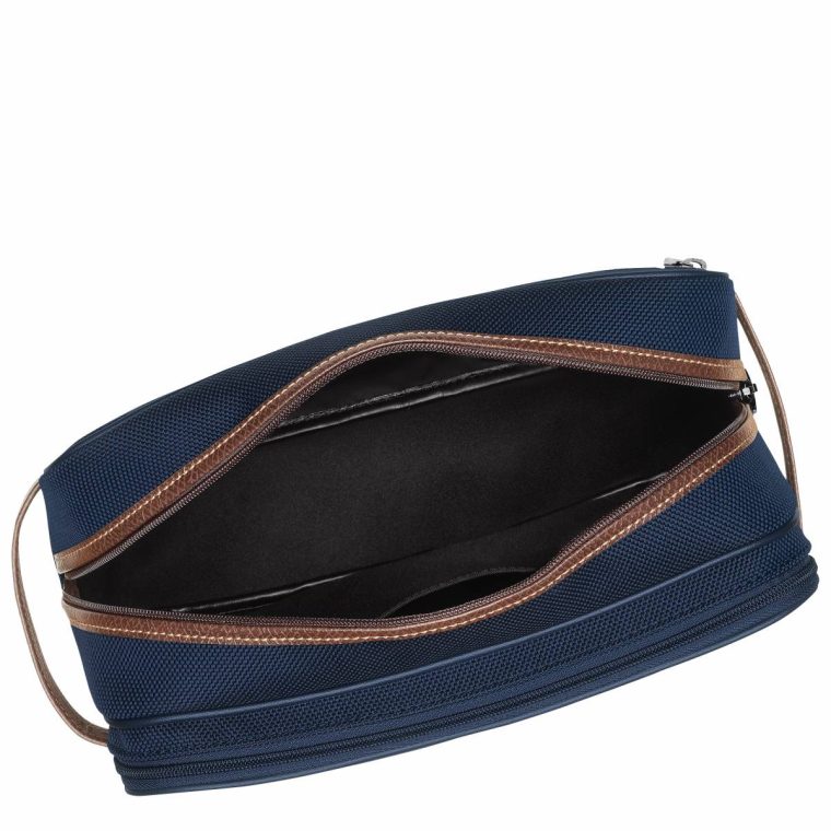 Boxford Toiletry Case Blue - Recycled Canvas Toiletry Bags Women Blue Longchamp - Image 3