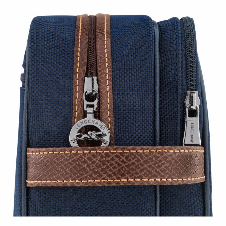 Boxford Toiletry Case Blue - Recycled Canvas Toiletry Bags Women Blue Longchamp - Image 4