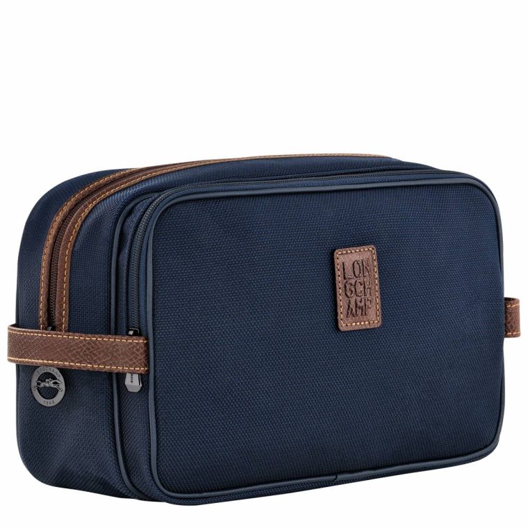 Boxford Toiletry Case Blue - Recycled Canvas Toiletry Bags Women Blue Longchamp