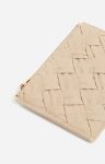 Braided Leather Purse Woven Lambskin Leather Wallet Vanessa Bruno Beige Women - Image 3