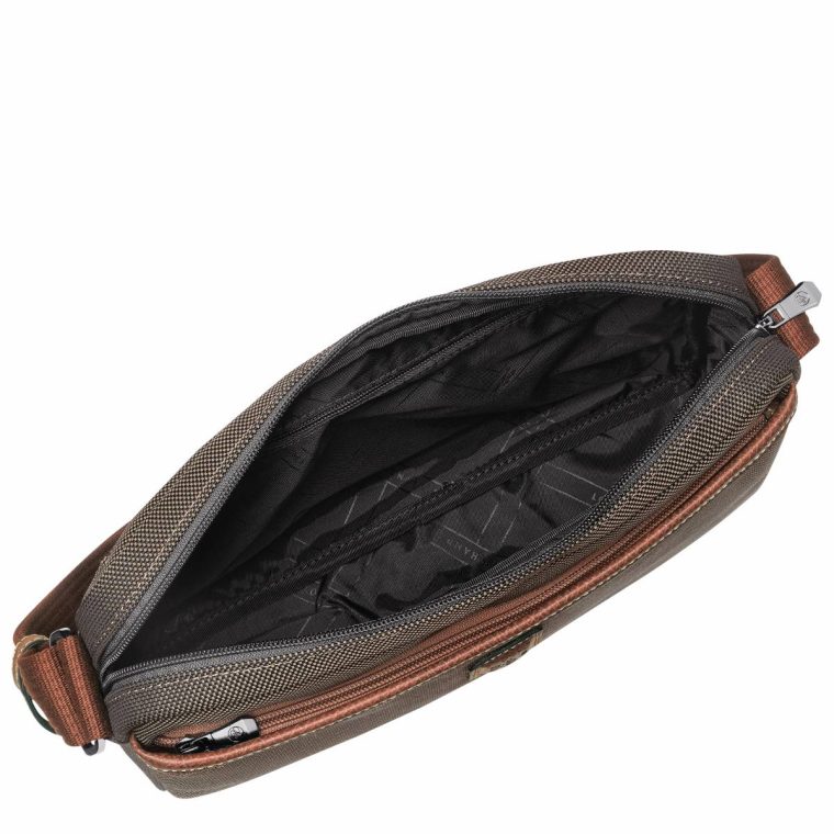 Brown Men Boxford M Camera Bag Brown - Recycled Canvas Longchamp Crossbody Bags - Image 4