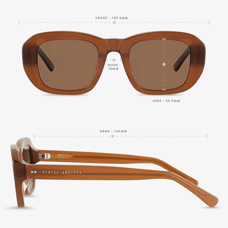 Brown Status Anxiety Women Cascade Sunglasses - Brown Sunglasses - Image 5
