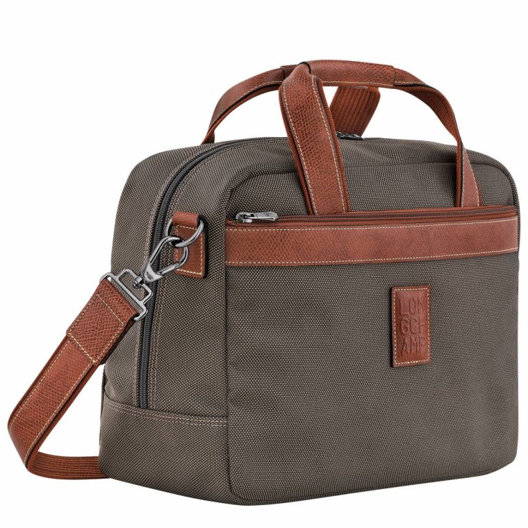 Brown Women Boxford S Travel Bag Brown - Recycled Canvas Longchamp Travel Bags - Image 2