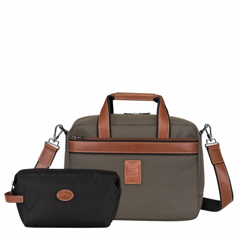 Brown Women Boxford S Travel Bag Brown - Recycled Canvas Longchamp Travel Bags - Image 5