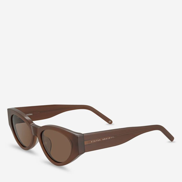 Brown Women Status Anxiety Visceral Sunglasses - Brown Sunglasses - Image 2