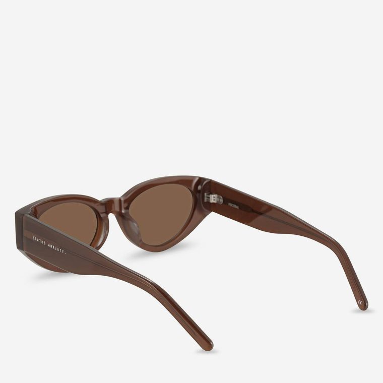 Brown Women Status Anxiety Visceral Sunglasses - Brown Sunglasses - Image 4