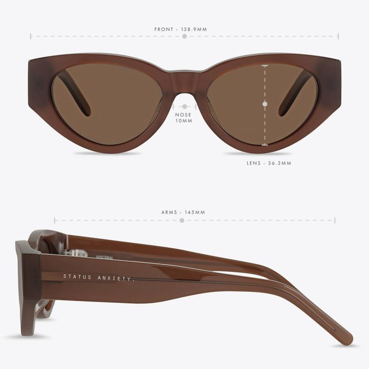 Brown Women Status Anxiety Visceral Sunglasses - Brown Sunglasses - Image 5