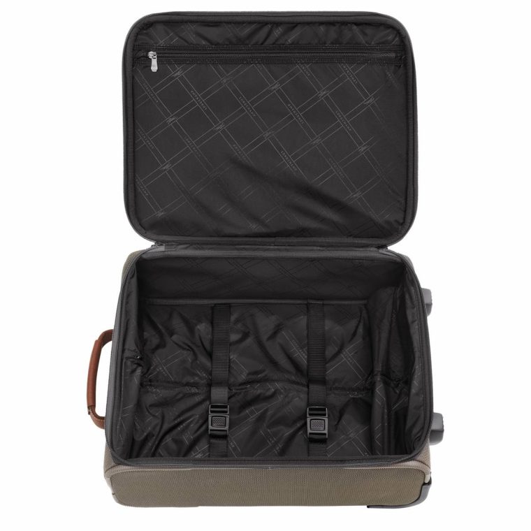Brown Women Suitcases Longchamp Boxford S Carry-On Brown - Recycled Canvas - Image 3