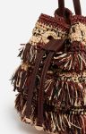 Bucket Bags Raffia Bucket Bag In Raphia Fawn/Black Vanessa Bruno Women - Image 4