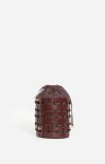 Bucket Bags Women Small Woven Leather Bucket Bag Buffalo Leather Vanessa Bruno Classic Brown - Image 4