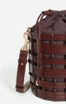 Bucket Bags Women Small Woven Leather Bucket Bag Buffalo Leather Vanessa Bruno Classic Brown - Image 5