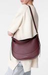 Burgundy Crossbody Bags Women Large Leather Daily Bag Smooth Leather Vanessa Bruno - Image 2