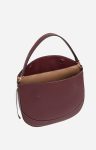 Burgundy Crossbody Bags Women Large Leather Daily Bag Smooth Leather Vanessa Bruno - Image 4