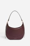 Burgundy Crossbody Bags Women Large Leather Daily Bag Smooth Leather Vanessa Bruno