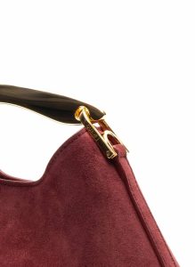 Burgundy Mini Boomerang Suede Burgundy Elleme Women Boomerang - Image 5