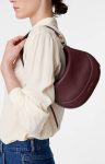 Burgundy Small Leather Daily Bag Smooth Leather Vanessa Bruno Crossbody Bags Women - Image 2