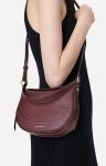 Burgundy Small Leather Daily Bag Smooth Leather Vanessa Bruno Crossbody Bags Women - Image 3