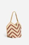 Burgundy Women Vanessa Bruno Shoulder Bags Mutlicolor Jute Basket Berlingot Shape - Image 2