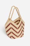 Burgundy Women Vanessa Bruno Shoulder Bags Mutlicolor Jute Basket Berlingot Shape - Image 3