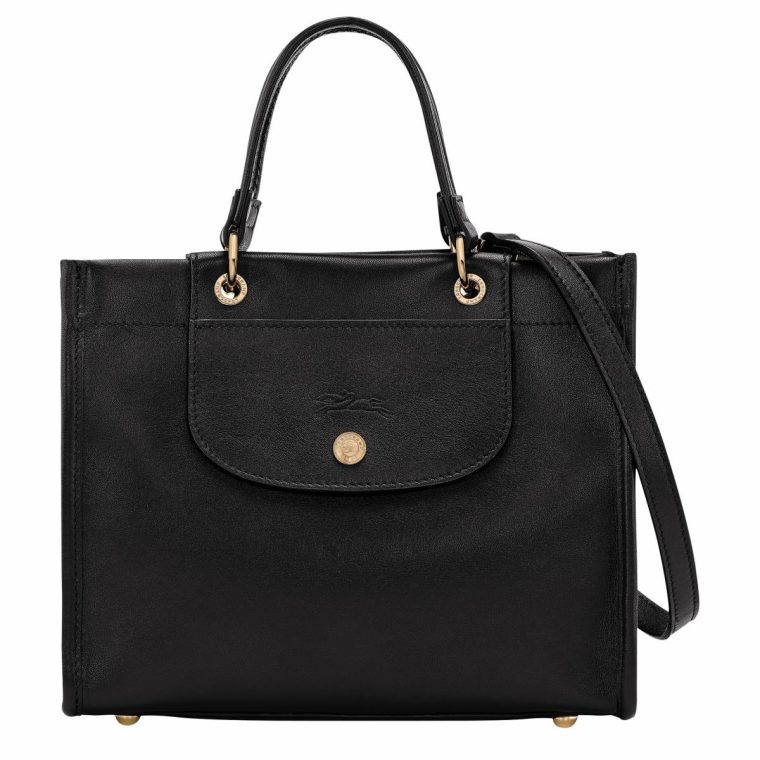 Cabas Longchamp S Handbag Black - Leather Women Leather Bags Black