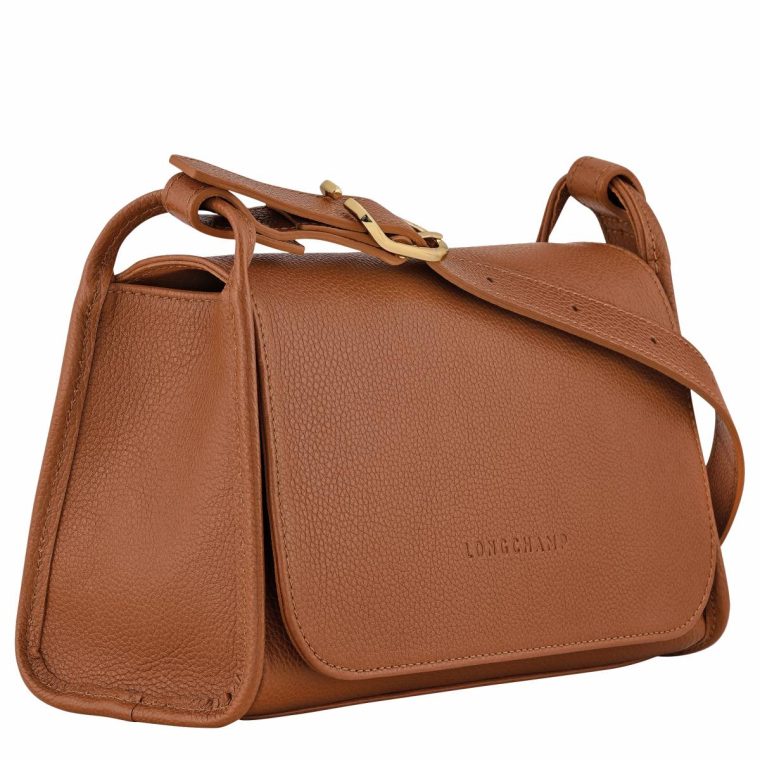 Caramel Leather Bags Le Foulonné M Crossbody Bag Caramel - Leather Longchamp Women - Image 2