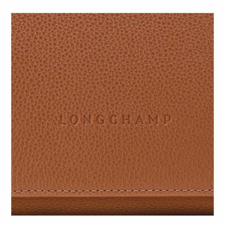 Caramel Leather Bags Le Foulonné M Crossbody Bag Caramel - Leather Longchamp Women - Image 5