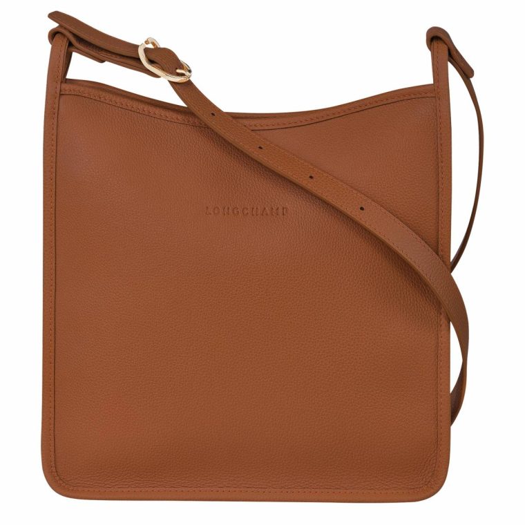 Caramel Leather Bags Longchamp Le Foulonné M Crossbody Bag Caramel - Leather Women
