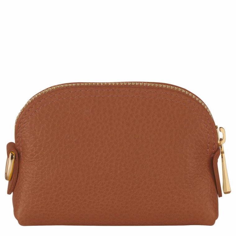 Caramel Longchamp Women Cardholders & Coin Purses Le Foulonné Coin Purse Caramel - Leather - Image 2