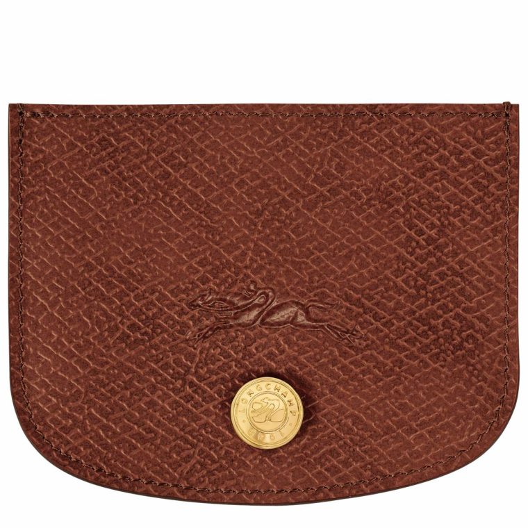 Cardholders & Coin Purses Épure Card Holder Brown - Leather Women Longchamp Brown