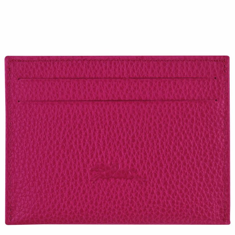 Cardholders & Coin Purses Le Foulonné Card Holder Beetroot - Leather Women Longchamp Beetroot - Image 2