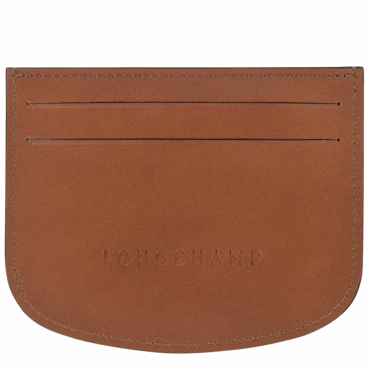 Cardholders & Coin Purses Women Cognac Longchamp Épure Card Holder Cognac - Leather - Image 2