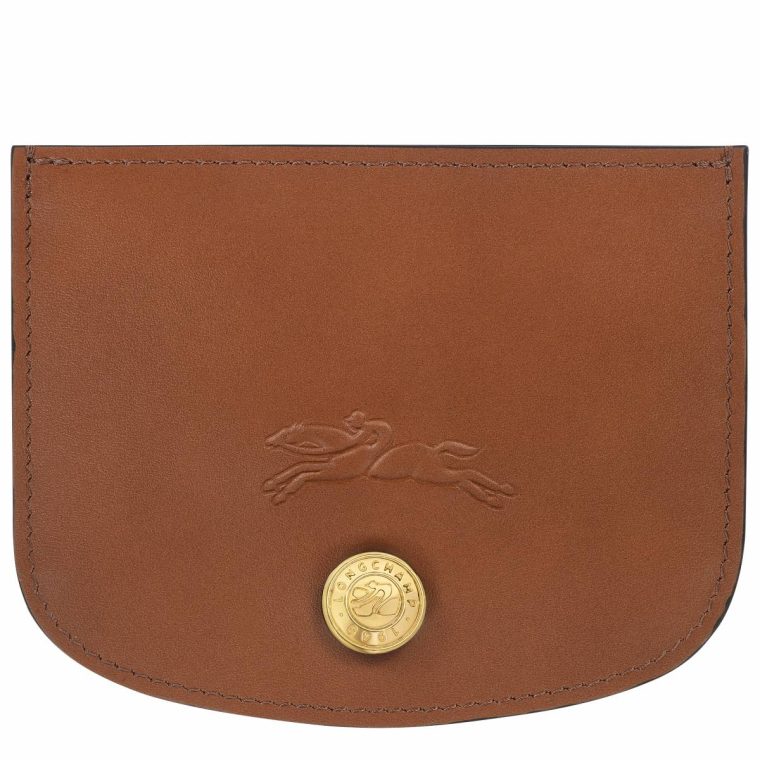 Cardholders & Coin Purses Women Cognac Longchamp Épure Card Holder Cognac - Leather