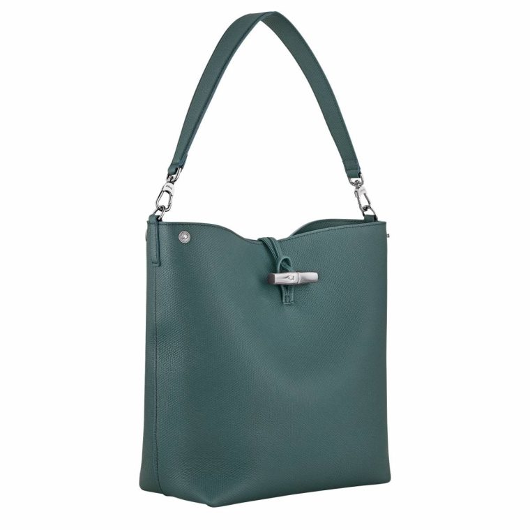 Cedar Longchamp Women Le Roseau M Shoulder Bag Cedar - Leather Leather Bags - Image 3