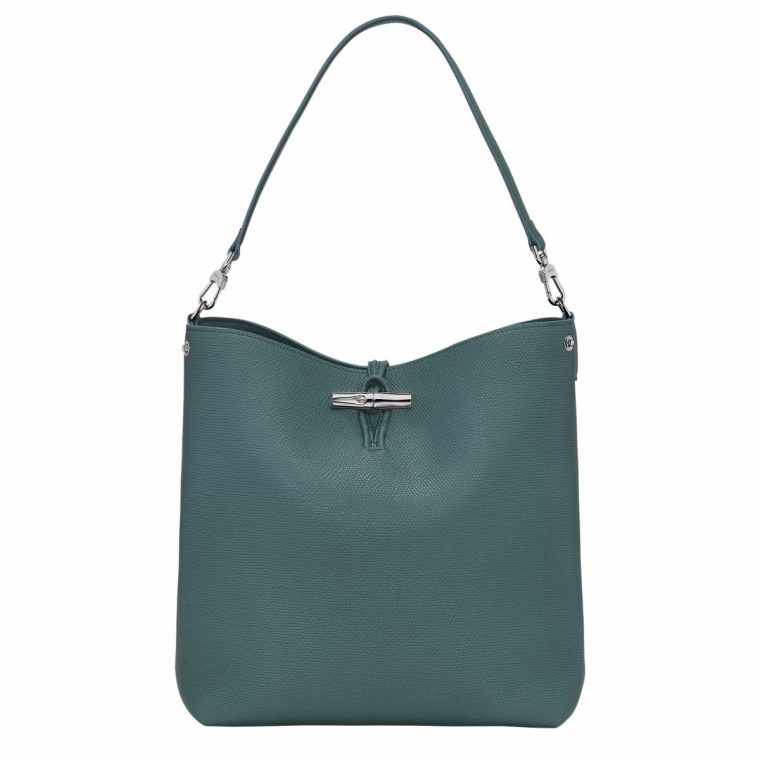 Cedar Longchamp Women Le Roseau M Shoulder Bag Cedar - Leather Leather Bags