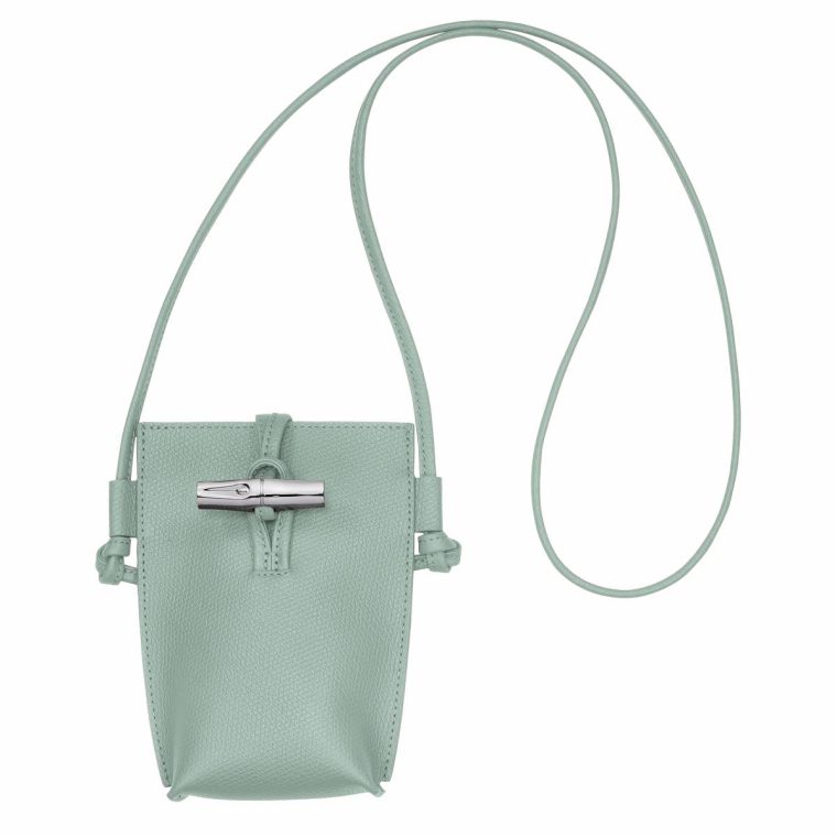 Celadon Longchamp Le Roseau Phone Case Celadon - Leather Women Phone Cases