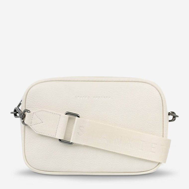 Chalk Status Anxiety Women Plunder Bag With Webbed Strap - Chalk Crossbody - Image 2