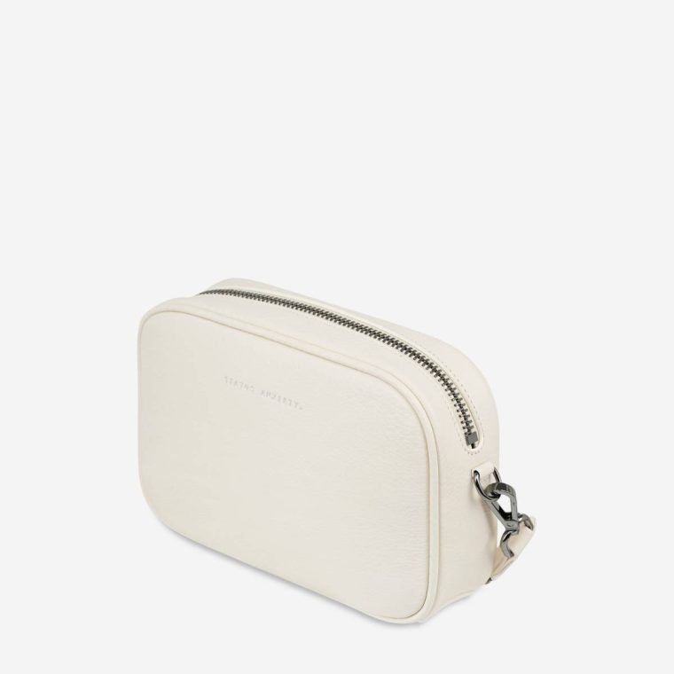 Chalk Status Anxiety Women Plunder Bag With Webbed Strap - Chalk Crossbody - Image 3