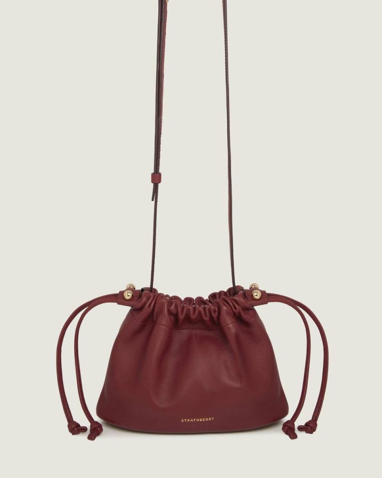 Charlotte Drawstring Women Oxblood Small & Mini Bags Strathberry - Image 3