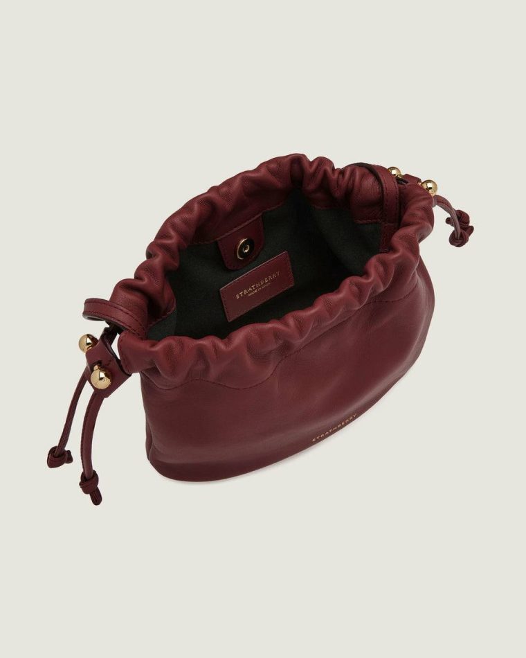 Charlotte Drawstring Women Oxblood Small & Mini Bags Strathberry - Image 4