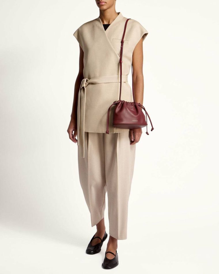 Charlotte Drawstring Women Oxblood Small & Mini Bags Strathberry