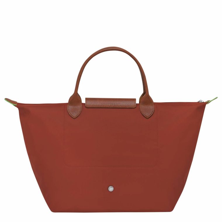 Chestnut Le Pliage Green M Handbag Chestnut - Recycled Canvas Women Handbags Longchamp - Image 3