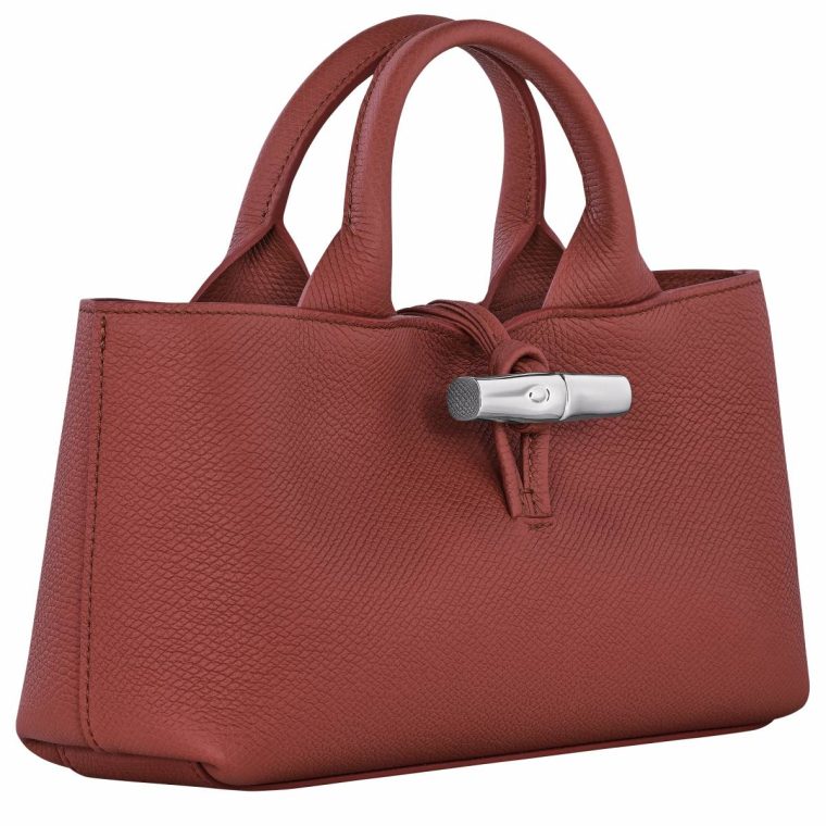Chestnut Leather Bags Le Roseau S Handbag Chestnut - Leather Women Longchamp - Image 3