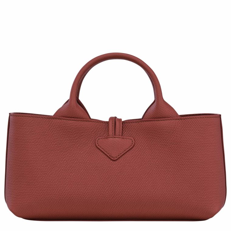 Chestnut Leather Bags Le Roseau S Handbag Chestnut - Leather Women Longchamp - Image 4