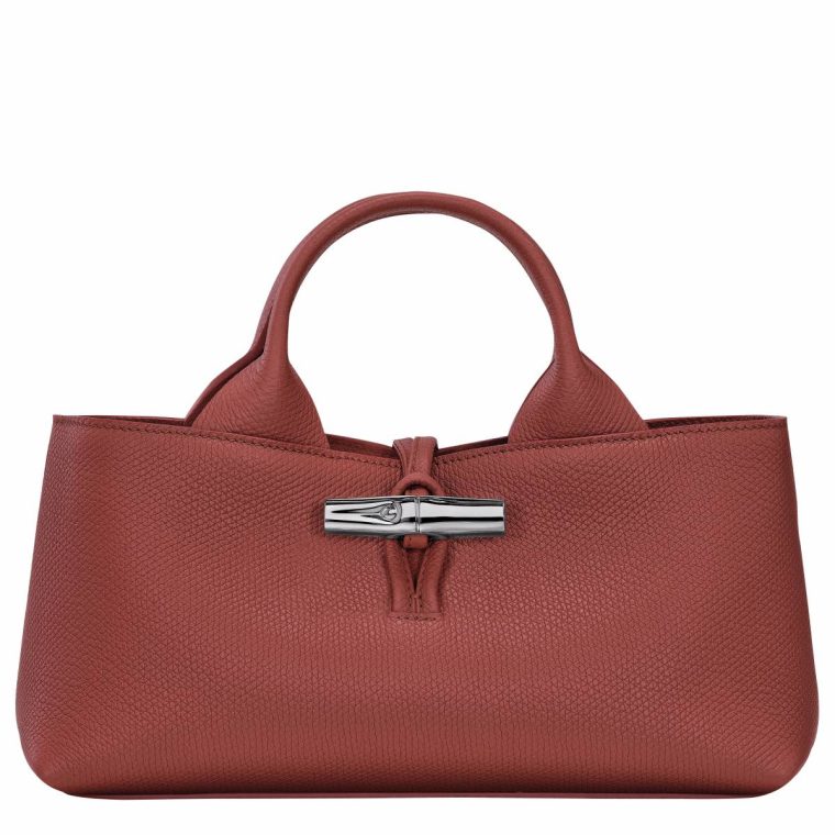 Chestnut Leather Bags Le Roseau S Handbag Chestnut - Leather Women Longchamp