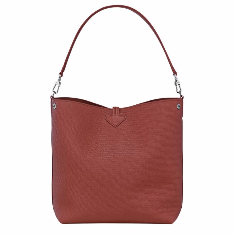 Chestnut Leather Bags Longchamp Le Roseau M Shoulder Bag Chestnut - Leather Women - Image 4
