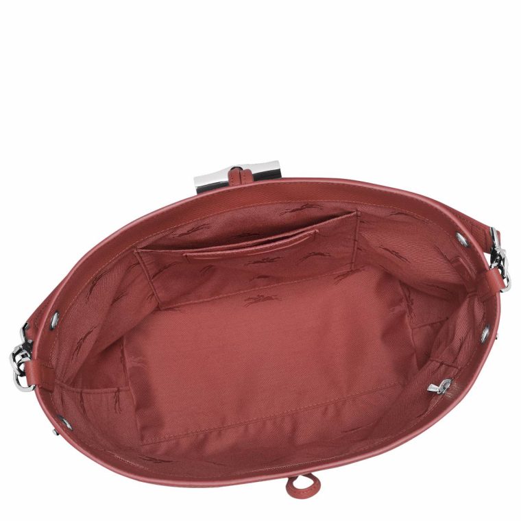 Chestnut Leather Bags Longchamp Le Roseau M Shoulder Bag Chestnut - Leather Women - Image 5